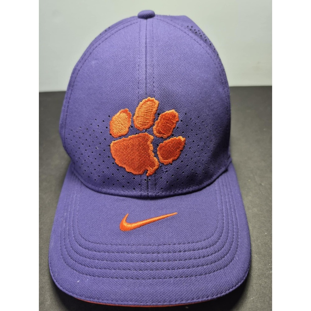 Clemson Tigers Nike Classic 99 Dri-fit‎ purple baseball cap orange logo